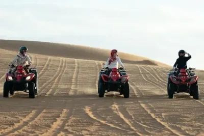 Sunset quad bike tour in Luxor West Bank desert with ATV adventure