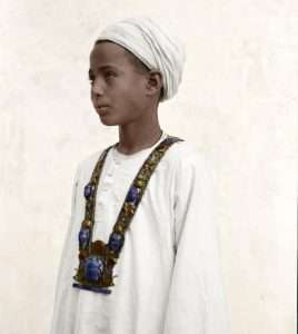 Hussein Abdul-Rasoul, the boy who discovered Tutankhamun’s tomb, at the Grand Egyptian Museum