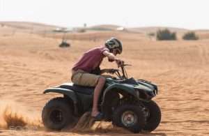 ATV quad biking adventure near the Pyramids of Giza in the Cairo desert.