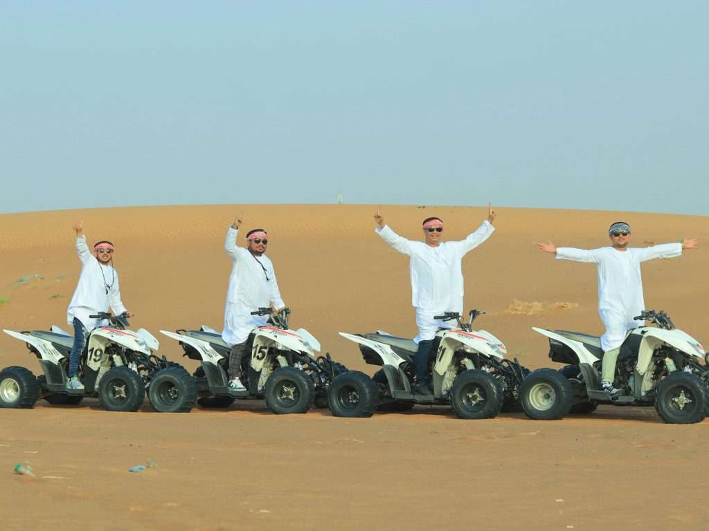ATV quad bike desert safari adventure in Hurghada Egypt with desert dunes and off-road riding