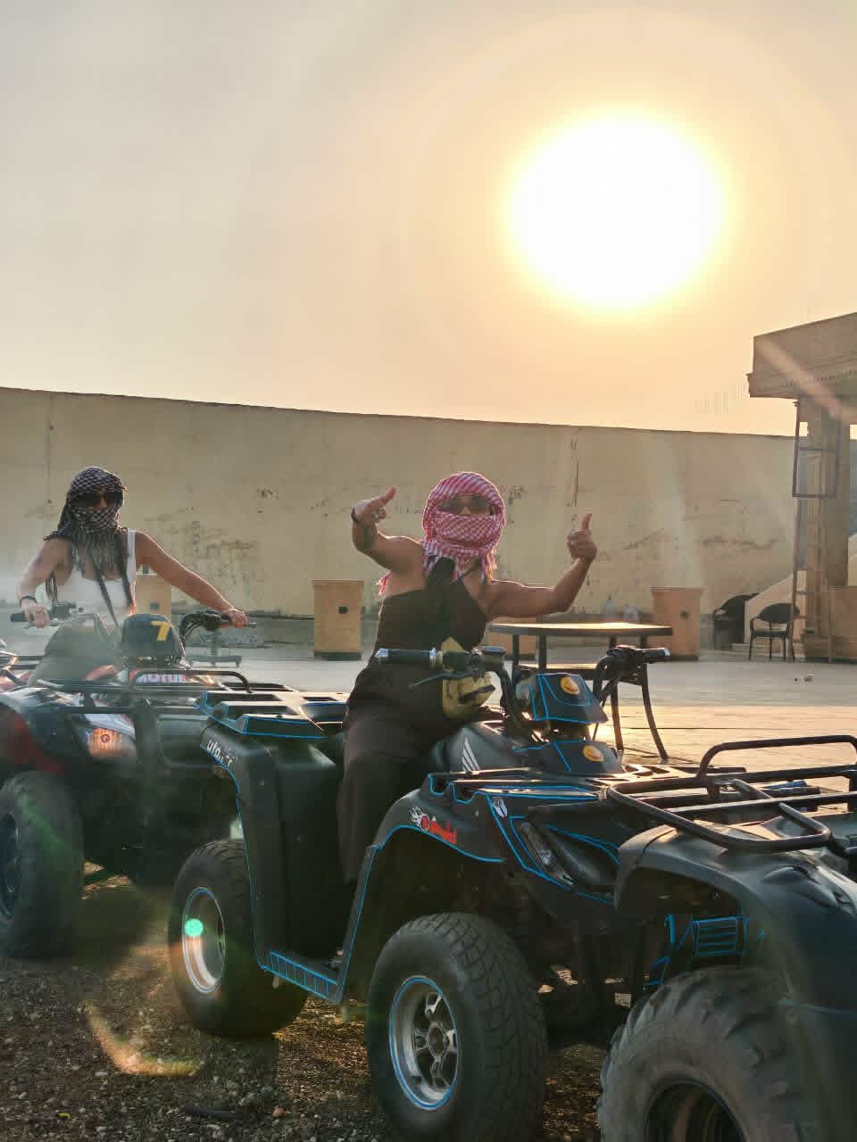 Quad Bike ATV tour near the Giza Pyramids in Egypt with panoramic desert views