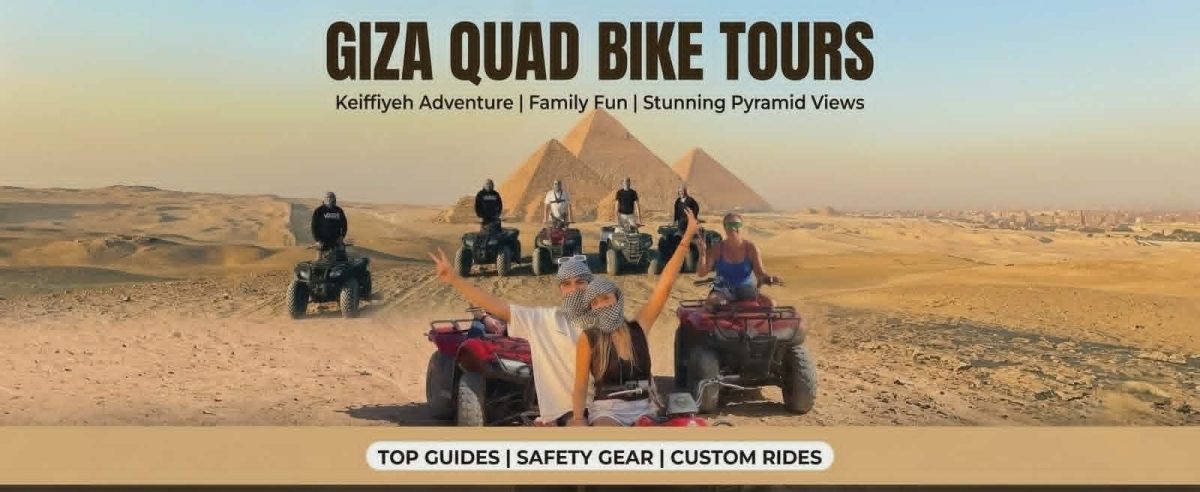 ATV Giza quad bike tours near Giza Pyramids at Nazlet El Semman desert safari